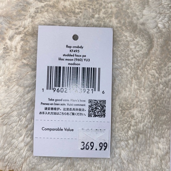 KATE SPADE Madison faux Pearls studded Flap Convertible Leather Crossbody purse - Picture 2 of 6